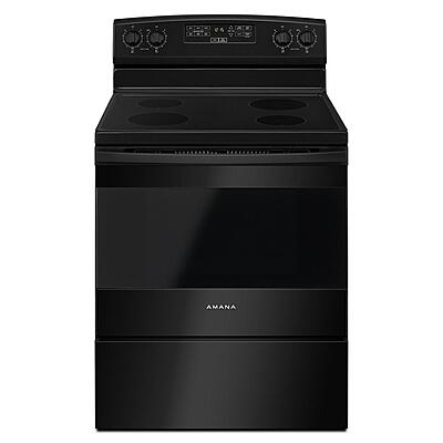 Amana® AER6303MFB 30" Electric Range with Extra-Large Oven Window