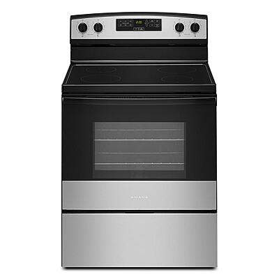 Amana® AER6303MMS 30" Electric Range with Extra-Large Oven Window