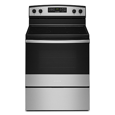 Amana® AER6603SMS 30" Electric Range with Extra-Large Oven Window