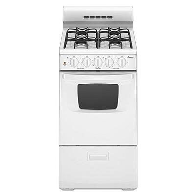 Amana® AGG222VDW 20" Gas Range with Compact Oven Capacity