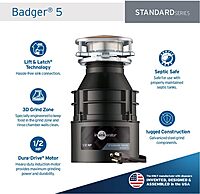 InSinkErator Badger 5XL Continuous Feed 1/2-HP Septic Safe Non-corded Garbage Disposal InSinkErator Badger 5XL Continuous Feed 1/2-HP Septic Safe Non-corded Garbage Disposal