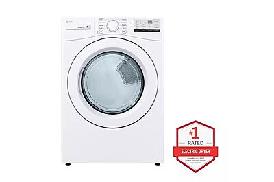 LG® DLE3400W 7.4 cu. ft. Ultra Large Capacity Electric Dryer
