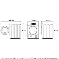 GE® GFD14ESSNWW ENERGY STAR® 24" 4.3 Cu.Ft. Front Load Vented Electric Dryer with Stainless Steel Basket GE® GFD14ESSNWW ENERGY STAR® 24" 4.3 Cu.Ft. Front Load Vented Electric Dryer with Stainless Steel Basket