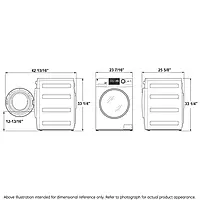 GE® GFQ14ESSNWW 24" 2.4 cu. ft. Capacity Front Load Washer/Condenser Dryer Combo