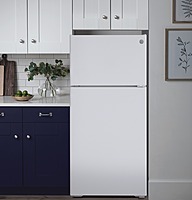 GE® GPE17CTNRWW ENERGY STAR® 16.6 Cu. Ft. Recessed Handle Top-Freezer Refrigerator GE® GPE17CTNRWW ENERGY STAR® 16.6 Cu. Ft. Recessed Handle Top-Freezer Refrigerator