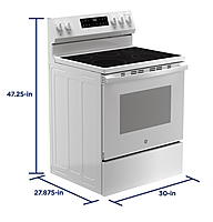 GE® GRF500PV 30" Free-Standing Electric Range with Crisp Mode GE® GRF500PV 30" Free-Standing Electric Range with Crisp Mode