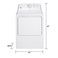 GE® GTX22EASKWW 6.2 cu. ft. Capacity Electric Dryer with Up To 120 ft. Venting and Shallow Depth GE® GTX22EASKWW 6.2 cu. ft. Capacity Electric Dryer with Up To 120 ft. Venting and Shallow Depth