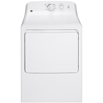 GE® GTX22EASKWW 6.2 cu. ft. Capacity Electric Dryer with Up To 120 ft. Venting and Shallow Depth​