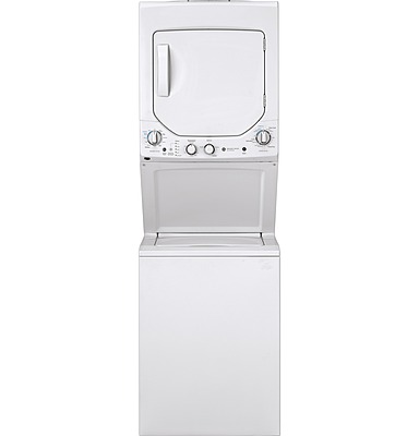 GE® GUD24ESSMWW Unitized Spacemaker® 2.3 cu. ft. Capacity Washer with Stainless Steel Basket and 4.4 cu. ft. Capacity Electric Dryer