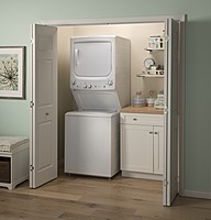 GE® GUD27ESSMWW Unitized Spacemaker® 3.8 cu. ft. Washer and 5.9 cu. ft. Electric Dryer GE® GUD27ESSMWW Unitized Spacemaker® 3.8 cu. ft. Washer and 5.9 cu. ft. Electric Dryer