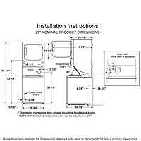GE® GUD27ESSMWW Unitized Spacemaker® 3.8 cu. ft. Washer and 5.9 cu. ft. Electric Dryer GE® GUD27ESSMWW Unitized Spacemaker® 3.8 cu. ft. Washer and 5.9 cu. ft. Electric Dryer
