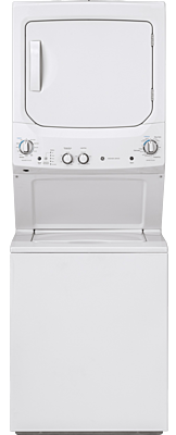 GE® GUD27ESSMWW Unitized Spacemaker® 3.8 cu. ft. Washer and 5.9 cu. ft. Electric Dryer