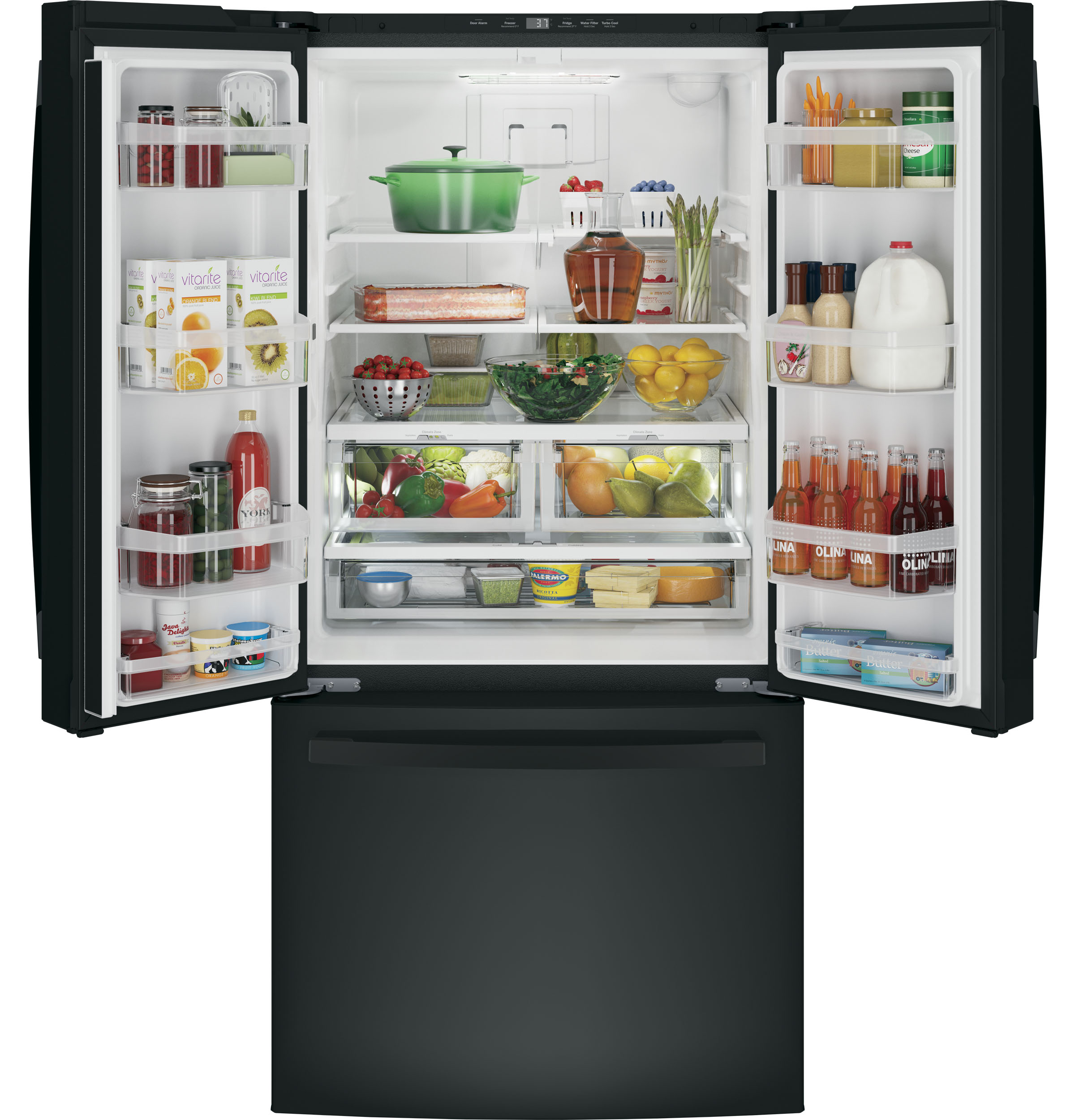 GE® GWE19J ENERGY STAR® 18.6 Cu. Ft. Counter-Depth French-Door Refrigerator GE® GWE19J ENERGY STAR® 18.6 Cu. Ft. Counter-Depth French-Door Refrigerator