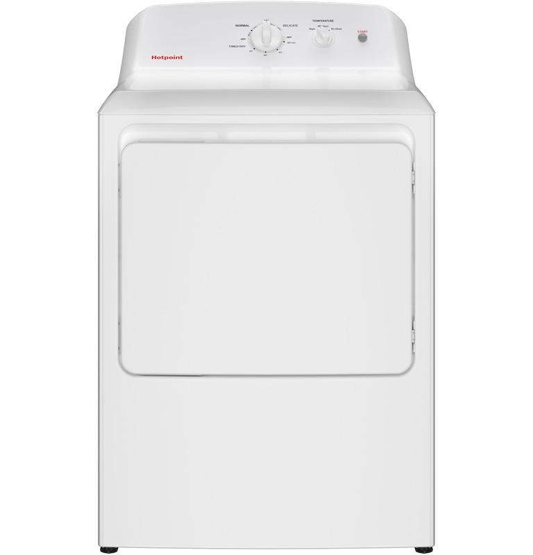 Hotpoint® HTX26GASWWW 6.2 cu. ft. Capacity Gas Dryer with Up To 120 ft. Venting Hotpoint® HTX26GASWWW 6.2 cu. ft. Capacity Gas Dryer with Up To 120 ft. Venting
