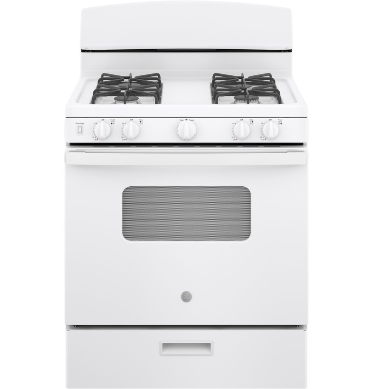 GE® JGBS10DEMWW 30" Free-Standing Front Control Gas Range GE® JGBS10DEMWW 30" Free-Standing Front Control Gas Range