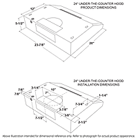 GE® JVX3240SJSS 24" Under The Cabinet Hood GE® JVX3240SJSS 24" Under The Cabinet Hood