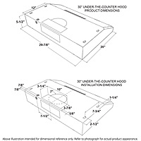 GE® JVX3300 30" Under The Cabinet Hood GE® JVX3300 30" Under The Cabinet Hood