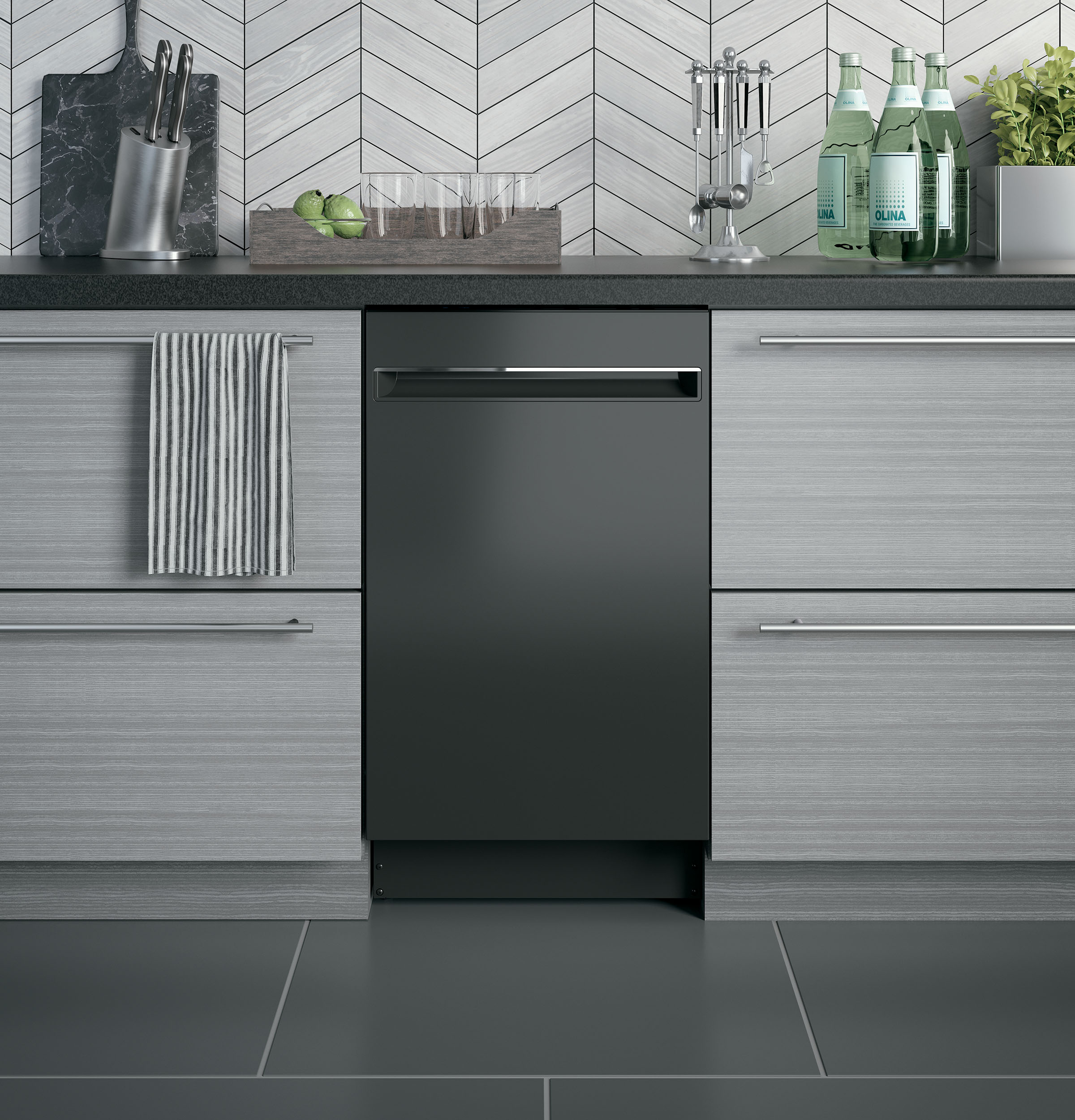 GE Profile™ PDT145S ENERGY STAR® 18" ADA Compliant Stainless Steel Interior Dishwasher with Sanitize Cycle GE Profile™ PDT145S ENERGY STAR® 18" ADA Compliant Stainless Steel Interior Dishwasher with Sanitize Cycle