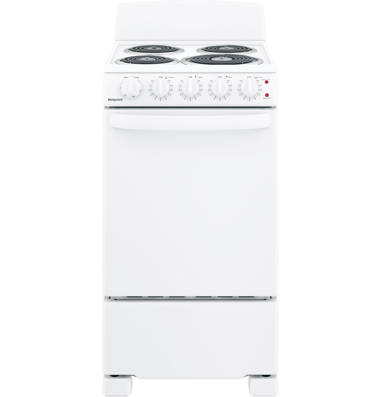 Hotpoint® RAS200DMWW ENERGY STAR® 20" Electric Free-Standing Front-Control Electric Range Hotpoint® RAS200DMWW ENERGY STAR® 20" Electric Free-Standing Front-Control Electric Range