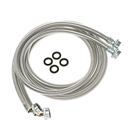 GE WX14X10011 UNIVERSAL 6 FT STAINLESS STEEL WASHING MACHINE HOSES WITH 90 ÌŠ ELBOW GE WX14X10011 UNIVERSAL 6 FT STAINLESS STEEL WASHING MACHINE HOSES WITH 90 ÌŠ ELBOW